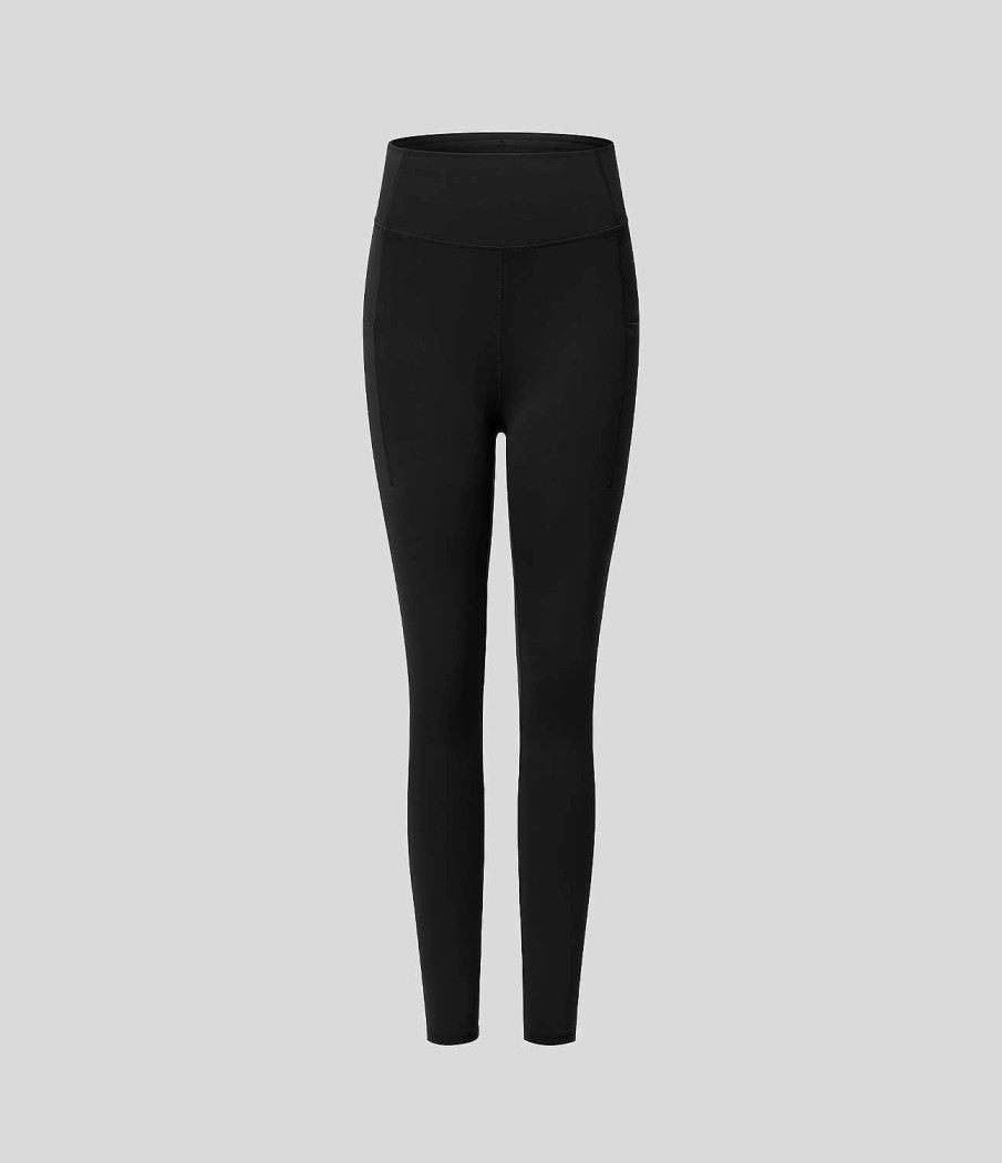 Leggings HALARA | Speedwave Hoch Taillierte, Schnell Trocknende 7/8-Workout-Leggings Mit Kordelzug Und Seitentasche