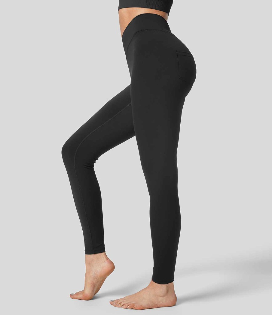 Leggings HALARA | Hoch Taillierte V-Formige Yoga-Leggings Mit Seitentaschen Auf Der Ruckseite