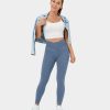 Denim HALARA | Lassige Leggings Aus Atmungsaktivem, Gewaschenem, Dehnbarem Denim Mit Uberkreuzten Taschen Von Halaramagic