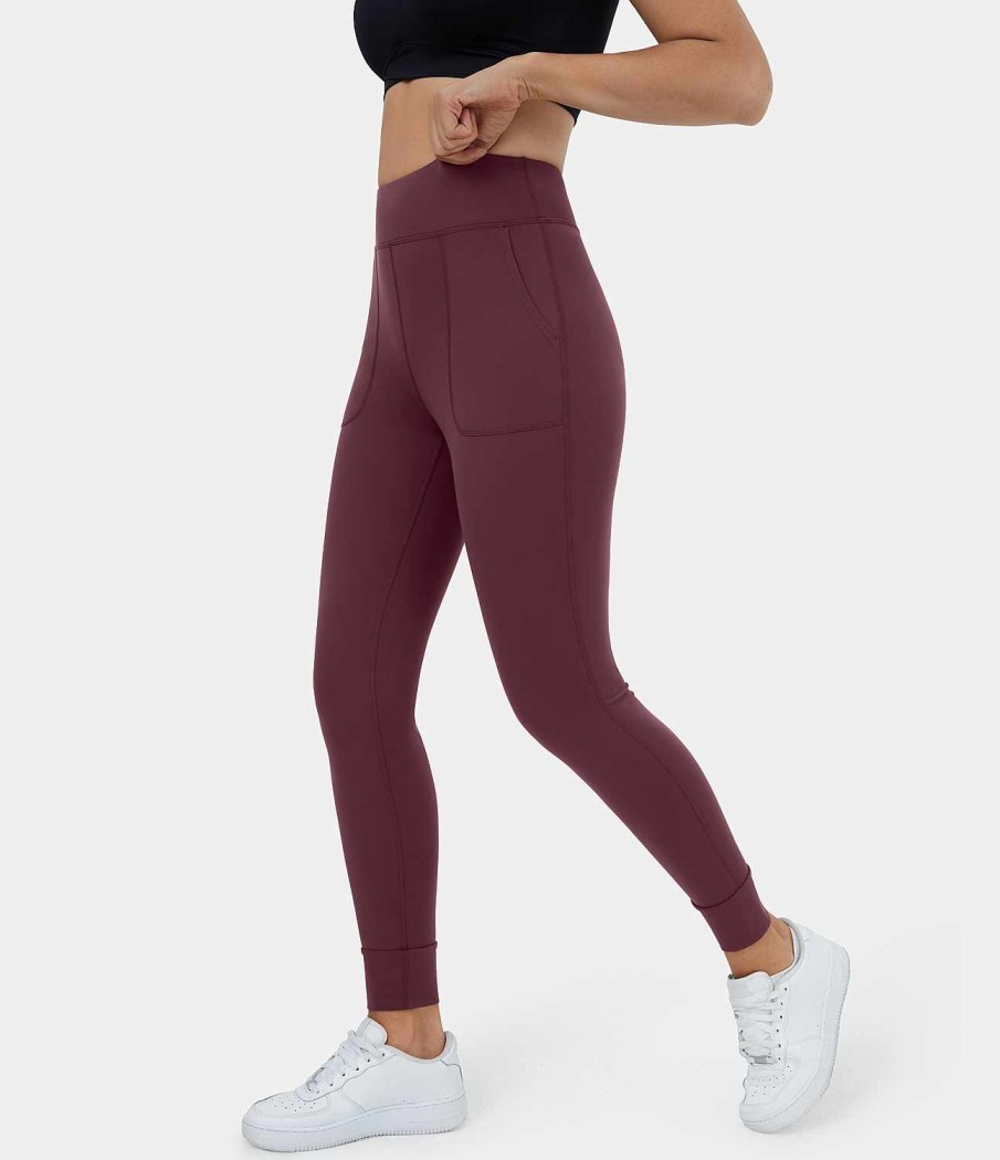 Jogginghosen Und Hosen HALARA | Yoga-Jogginghose Aus Cloudful -Stoff Mit Hoher Taille Und Seitentaschen, Dehnbar