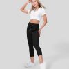 Jogginghosen Und Hosen HALARA | Einfarbige Capri-Yoga-Jogginghose Aus Cloudful Air-Gewebe Mit Hoher Taille Und Kordelzug Und Seitentasche