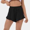 Kleidung HALARA Shorts Und Bikerhosen | Lassige Shorts Mit Hoher Taille, Kordelzug Und Ruschensaum, 7,6 Cm