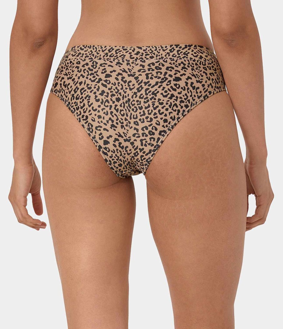 Kleidung HALARA | Triangel-Bikinihose Mit Leopardenmuster