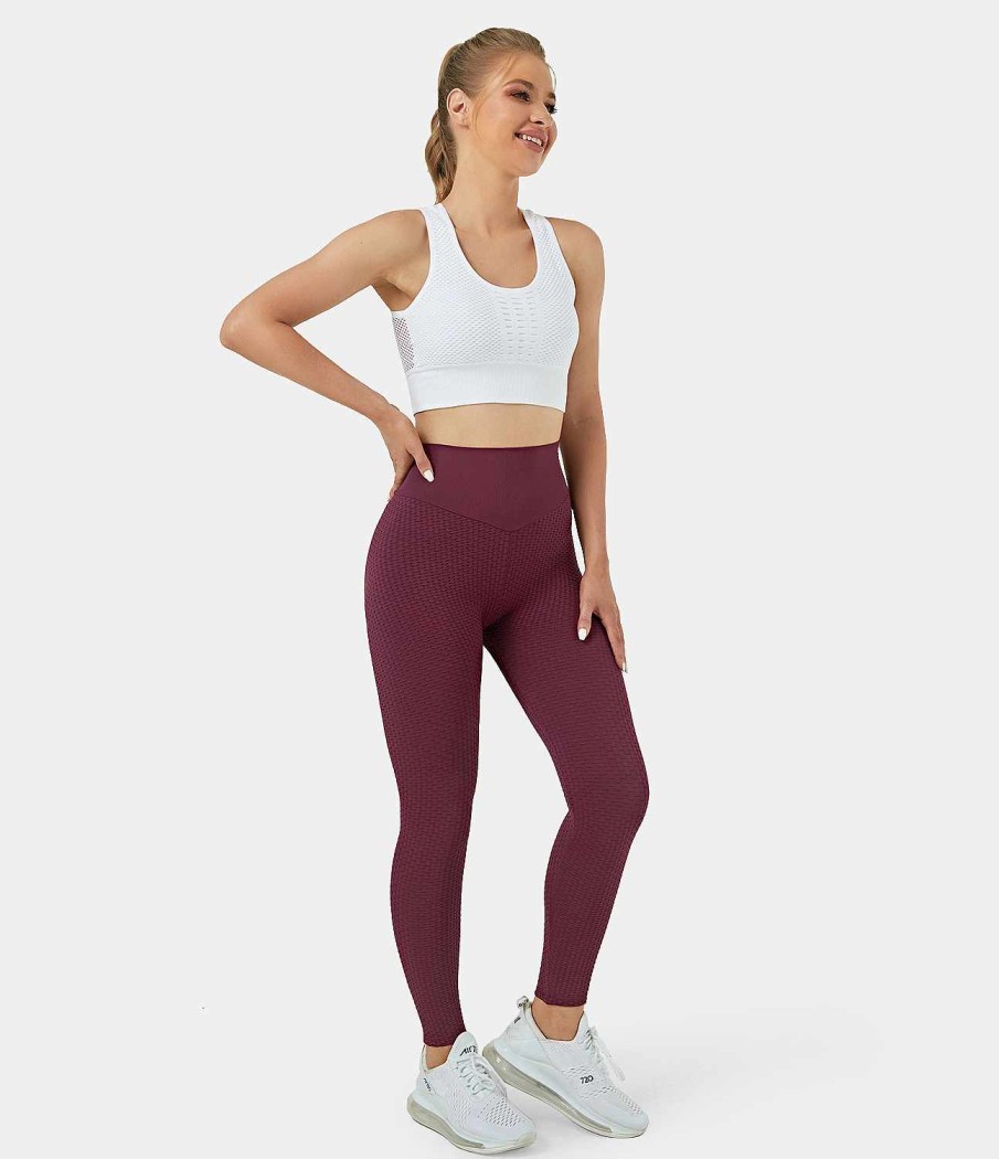 Leggings HALARA | Nahtlose Flow-Jacquard-Po-Lifting-Leggings Mit Hoher Taille