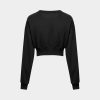 Oberteile HALARA | Schlichtes, Kurzes Sweatshirt Mit Korsettmuster