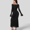 Kleider HALARA | Transparentes, Figurbetontes, Zweiteiliges Maxi-Partykleid Mit Pagodenarmeln Und Schlitz