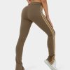 Leggings HALARA | Yoga-Leggings In Voller Lange Aus Cloudful -Stoff Mit Hoher Taille Und Kontrastbesatz Und Geteiltem Reisverschluss Am Saum