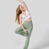 Leggings HALARA | Lassige Flare-Leggings Mit Hohem Bund Und Uberkreuztem V-Formigem Bund Und Reisverschluss Am Saum Aus Ecocloudful -Stoff