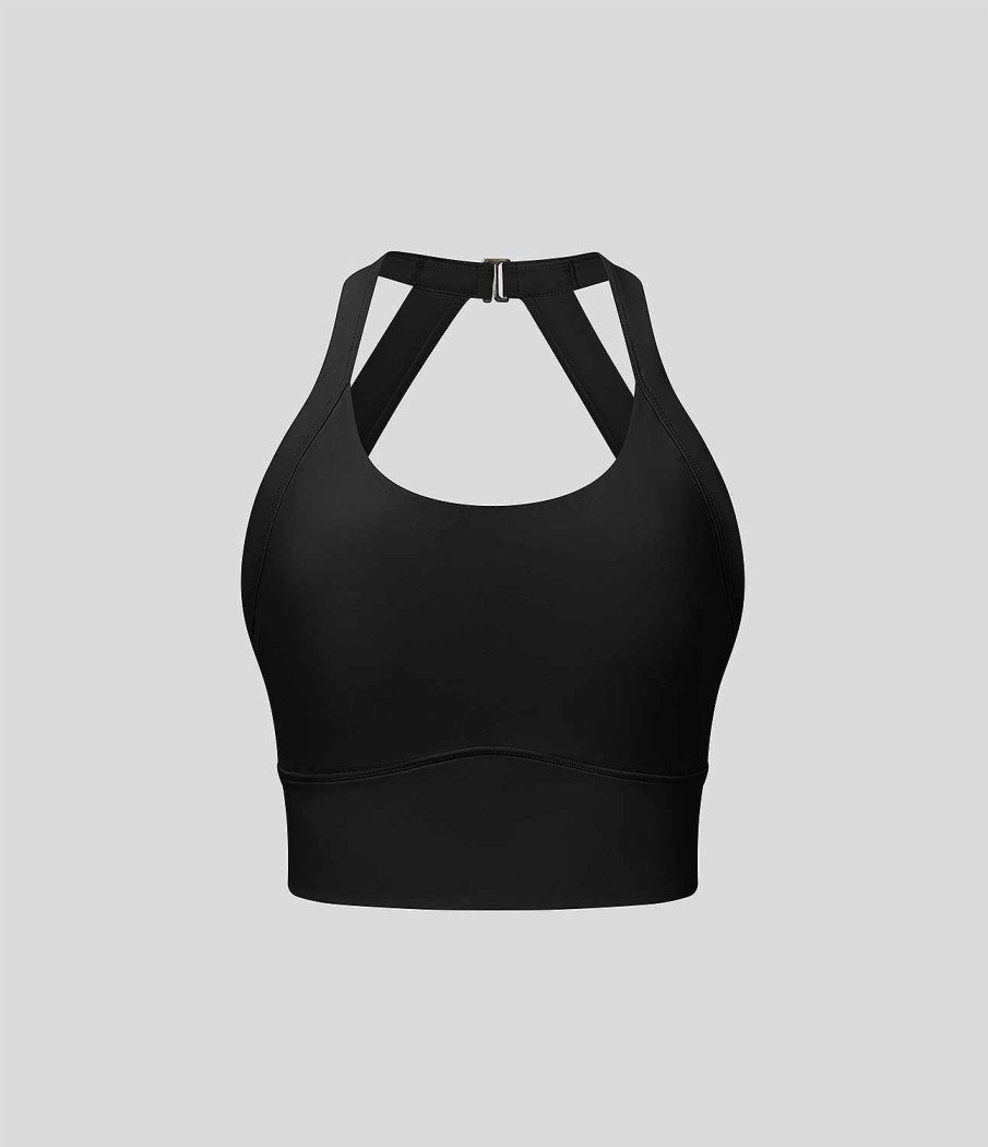 Oberteile HALARA | Ruckenfreies, Verdrehtes, Verkurztes Yoga-Tanktop Aus Cloudful -Stoff Mit Ausschnitten Dd/Ddd/F