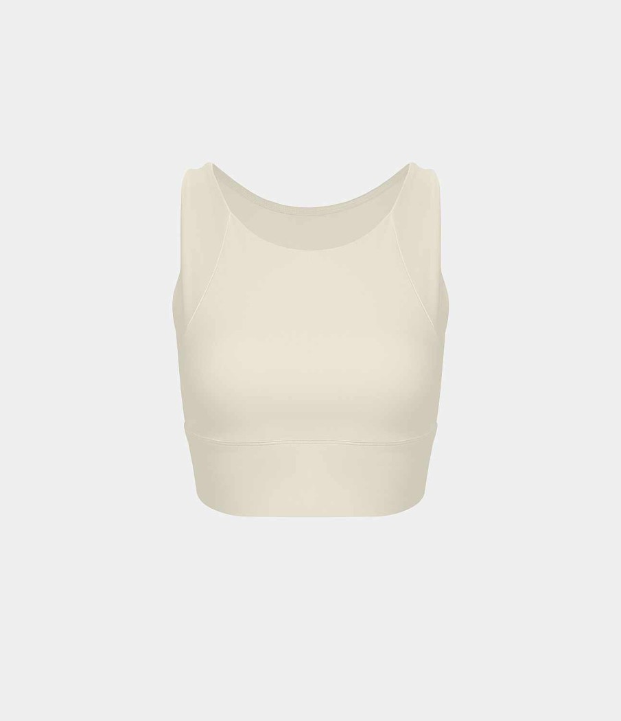 Kleidung HALARA Tanktops Und Camis | Ruckenfreies Racerback-Cropped-Yoga-Tanktop Mit Rundhalsausschnitt