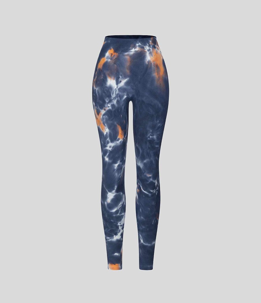 Leggings HALARA | Nahtlose Flow-Yoga-Leggings Mit Hohem Bund Und Batikmuster