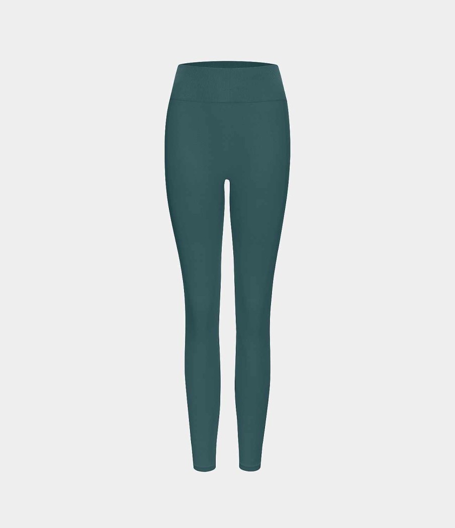 Leggings HALARA | Nahtlose Flow-Yoga-7/8-Leggings Mit Hoher Taille Und Ruschen