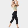 Leggings HALARA | Einfarbige Capri-Leggings Aus Cloudful Fabric 3.0 Mit Hoher Taille Und Kontrast-Mesh-Seitentasche