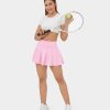 Rocke Und Skorts HALARA | Cloudful Air Fabric Hoch Taillierter, V-Formiger 2-In-1-Tennisrock Mit Ausgestellter Seitentasche Und Coolem Touch