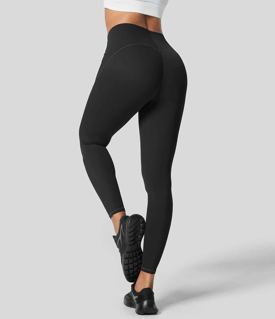 Kleidung HALARA Leggings | Ultrasculpt Trainings-7/8-Leggings Mit Hoher Taille, Rutschfester Bauchkontrolle Und Steppnahten