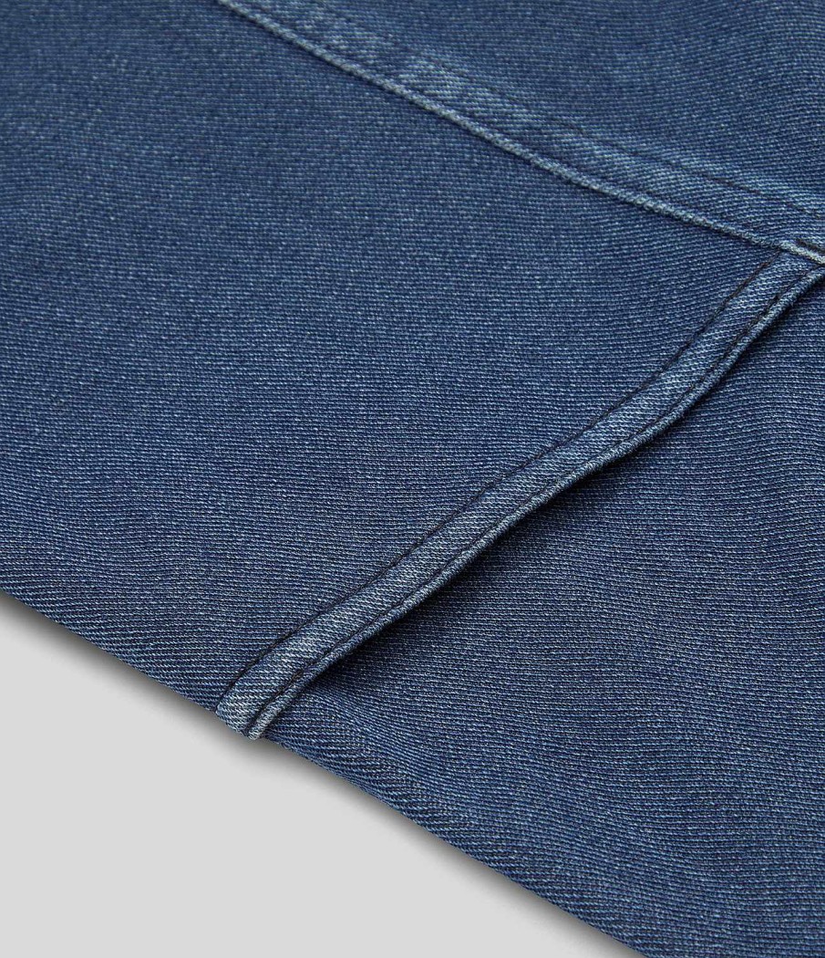 Denim HALARA | Halaramagic Hoch Taillierte, V-Formige Seitentasche, Cooles Touch, Atmungsaktiv, Gewaschener, Dehnbarer Strick-Denim, Lassige Shorts, 6,3 Cm (2,5 Zoll)