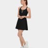 Kleider HALARA | Cloudful Air Fabric 2-In-1-Barre-Ballett-Cool-Touch-Tanzkleid Mit Ruckenfreiem Ausschnitt Und Uberkreuzten Seitentaschen