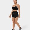 Shorts Und Biker HALARA | Hoch Taillierte, Gerippte, Seitliche Kordelzug-Shorts Mit Delfinsaum, Lassige Baumwoll-Shorts, 6,3 Cm.