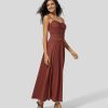 Kleider HALARA | Ruckenfreies, Gerafftes, Fliesendes Maxi-Casual-Slip-Kleid