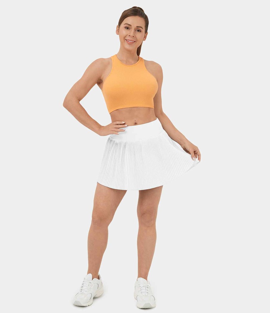 Rocke Und Skorts HALARA | Breezeful 2-In-1-Plissee-Mini-Tennisrock Mit Hoher Taille Und Seitentasche, Schnell Trocknend