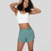 Kleidung HALARA Shorts Und Bikerhosen | Breezeful 2-In-1-Laufshorts Mit Mittelhohem Plissee Und Geteiltem Saum, Schnell Trocknend