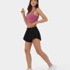 Kleidung HALARA Shorts Und Bikerhosen | 2-In-1-Tanzshorts Mit Mittlerer Leibhohe Und Seitlichem Schlitz Und Abgerundetem Saum, 3 Zoll