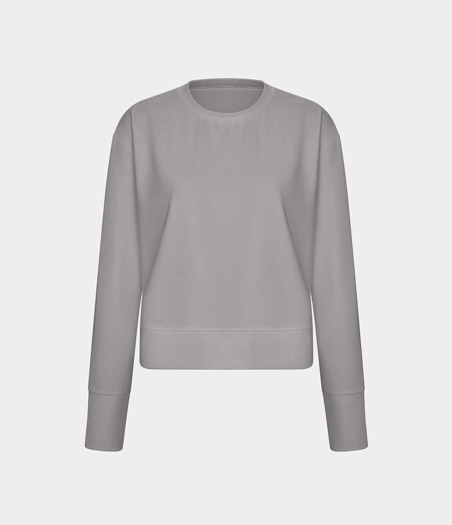 Oberteile HALARA | Patitoff® Flow Tierhaarresistentes, Geteiltes, Kurz Geschnittenes, Lassiges Sport-Sweatshirt Mit Reisverschluss