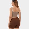 Kleidung HALARA Tanktops Und Camis | Ruckenfreies, Kurzes Yoga-Tanktop Aus Rippstrick Mit Farbblockdesign