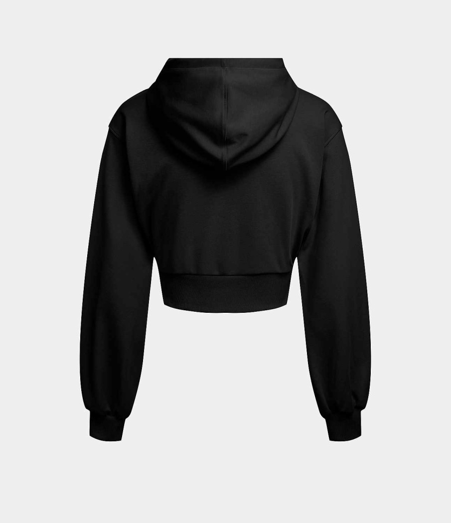 Oberteile HALARA | Kapuzen-Sweatshirt Mit Kapuze, Kordelzug Und Ausschnitt, Korsett, Verkurztes, Lassiges Baumwoll-Hoodie