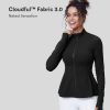 Oberteile HALARA | Schlanke Yoga-Jacke Aus Cloudful Fabric 3.0 Mit Langen Armeln, Daumenloch Und Seitentasche, Reisverschluss Und Ruschensaum