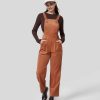 Kleidung HALARA Overalls | Verstellbarer Riemen, Geruschte Seitentasche, Unsichtbarer Reisverschluss, Legere Cord-Overalls