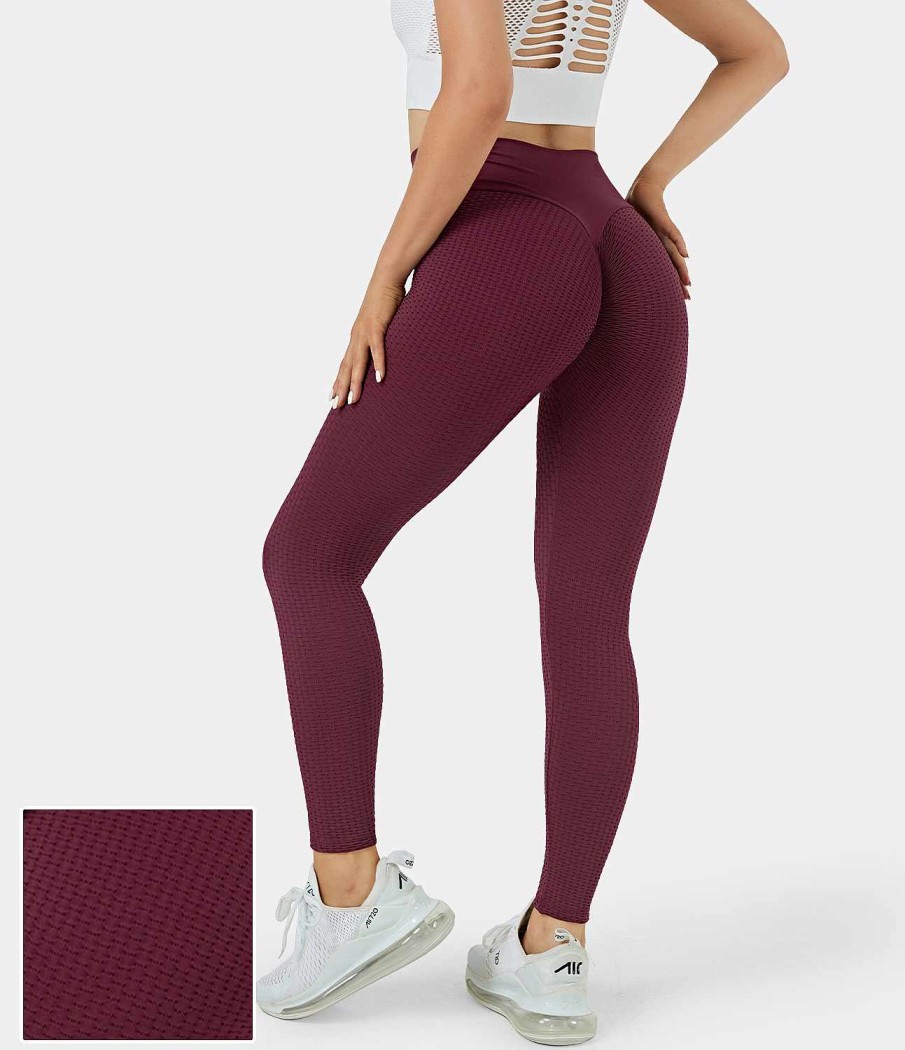 Leggings HALARA | Nahtlose Flow-Jacquard-Po-Lifting-Leggings Mit Hoher Taille