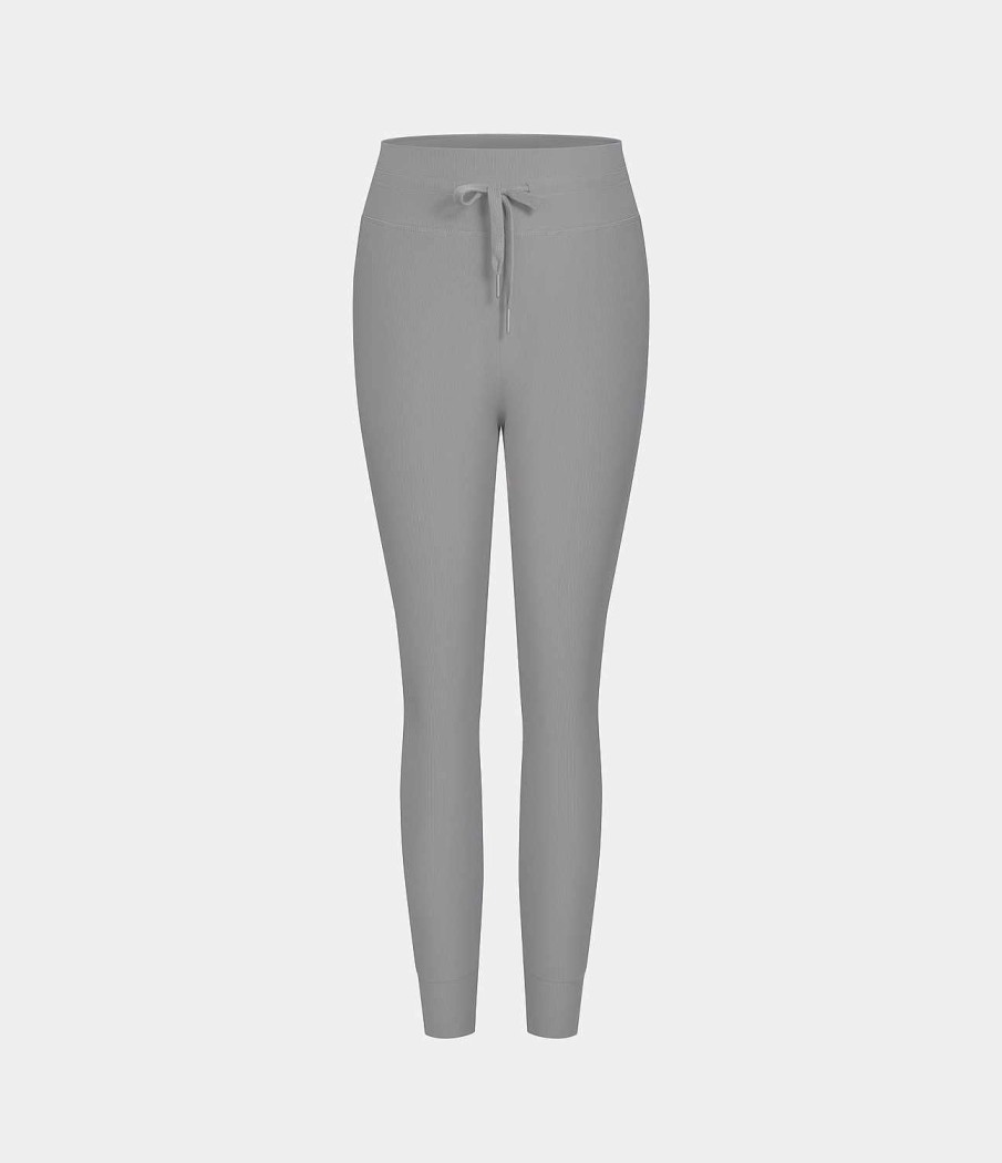 Jogginghosen Und Hosen HALARA | Patitoff® Flow Tierhaarresistente, Hoch Taillierte, Einfarbige, Durchgehende Jogginghose Mit Kordelzug Und Seitentaschen