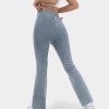 Denim HALARA | Halaramagic Lassige Bootcut-Jeans Aus Gewaschenem, Dehnbarem Strick Mit Hoher Taille Und Gesastasche