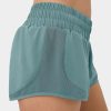 Shorts Und Biker HALARA | Breezeful 2-In-1-Laufshorts Mit Niedrigem Bund Und Kordelzug Und Reisverschluss, Schnell Trocknend, 6,3 Cm (2,5 Zoll)