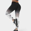 Leggings HALARA | Nahtlose Flow-Yoga-Leggings Mit Hoher Taille, Geruschten Aussparungen Und Batikmuster