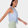 Kleidung HALARA Tanktops Und Camis | Rundhals-Tanktop Zum Binden Vorn Fur Barre-Balletttanz