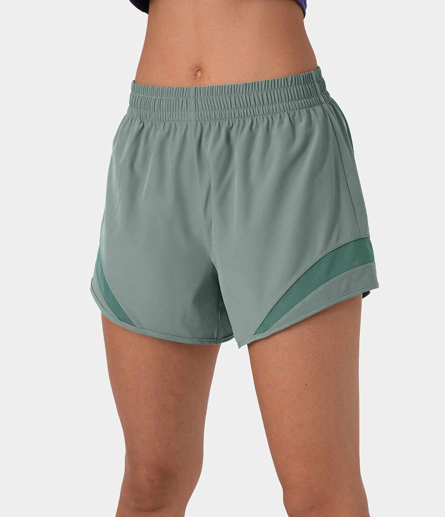 Kleidung HALARA Shorts & Bikershorts | Breezeful Innentasche Mit Kordelzug Und Reisverschluss, Kontrastierendes Mesh, 2-In-1-Laufshorts, Schnell Trocknend, 10,2 Cm