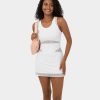 Kleider HALARA | Cloudful Air Fabric U-Ausschnitt, Kontrastierendes, Zweiteiliges Mini-Cool-Touch-Tenniskleid Mit Seitentasche Und A-Linie