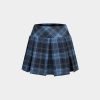 Rocke Und Skorts HALARA | Karierter 2-In-1-Plissee-Tennisrock Mit Hoher Taille Und Seitentaschen