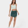 Kleidung HALARA Shorts Und Bikerhosen | Gerippte, Gedrehte Golfshorts Mit Hoher Taille