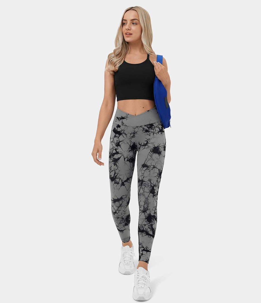 Leggings HALARA | Nahtlose Flow-Yoga-Leggings Mit Hoher Taille Und Geruschtem Farbverlauf