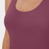 Oberteile HALARA | Lassiges Fleece-Tanktop Mit U-Ausschnitt Und Rohem Saum