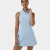 Kleider HALARA | Everyday Cloudful Air Fabric Half Zip 2-Teiliges Cool-Touch-Golfkleid Bleiben Sie Bereit