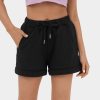 Kleidung HALARA Shorts Und Bikerhosen | Hoch Taillierte, Lassige Baumwoll-Shorts Mit Kordelzug Und Seitentaschen, Gerolltem Saum, 7,6 Cm