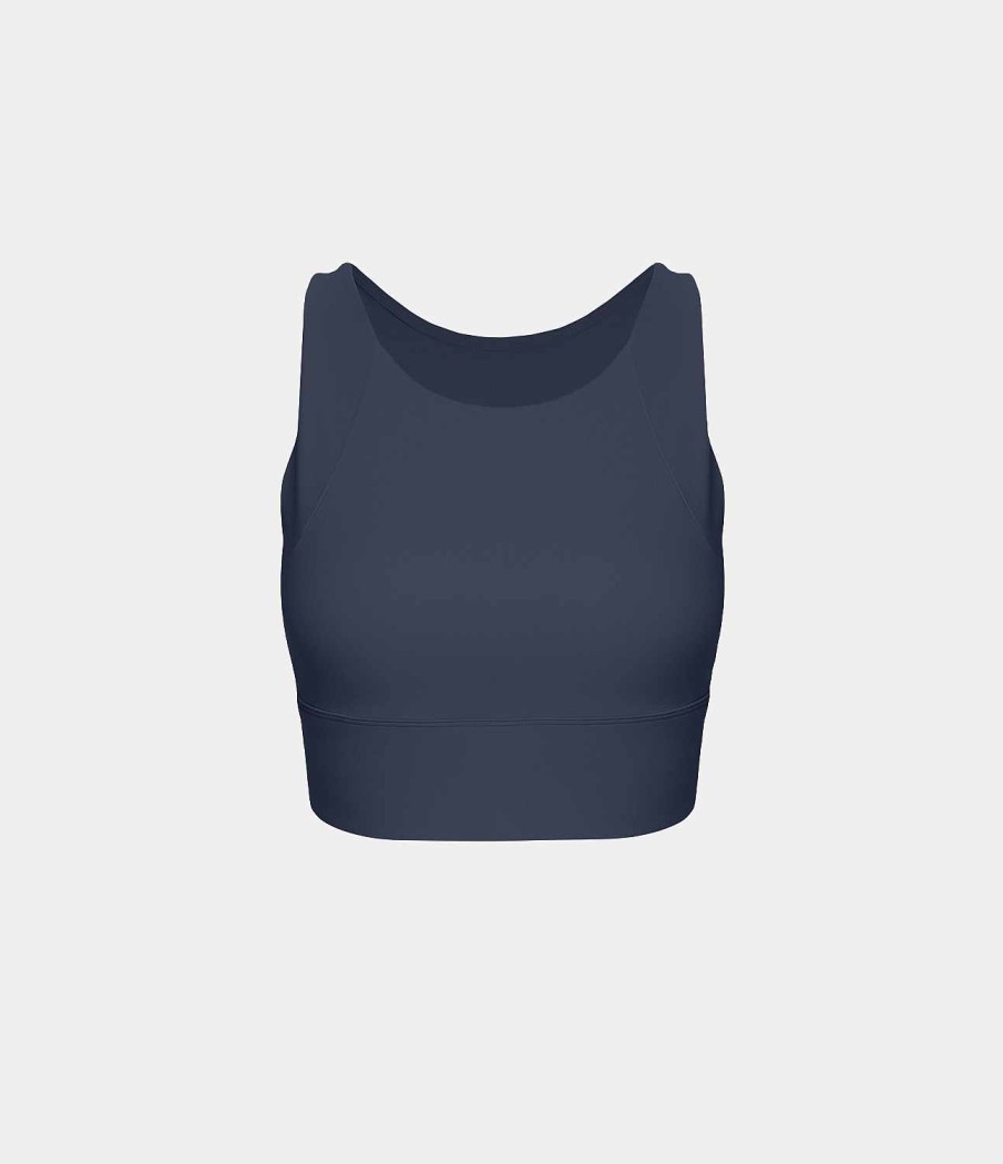 Kleidung HALARA Tanktops Und Camis | Ruckenfreies Racerback-Cropped-Yoga-Tanktop Mit Rundhalsausschnitt