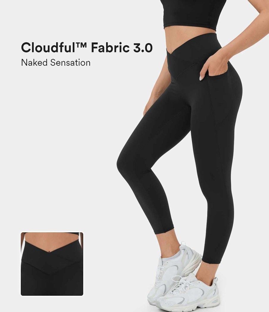 Leggings HALARA | Cloudful Fabric 3.0 Yoga-Capri-Leggings Mit Hoher Taille Und Uberkreuzten Seitentaschen