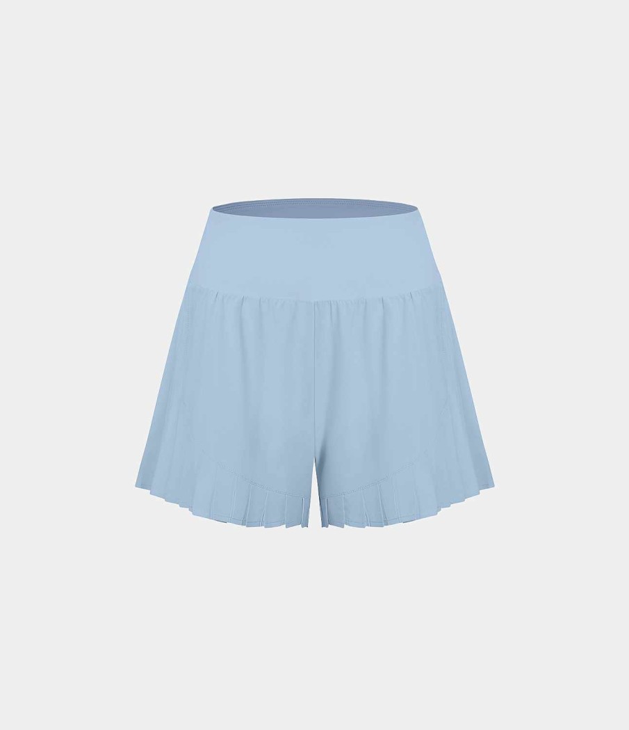 Kleidung HALARA Shorts Und Bikerhosen | Breezeful Hoch Taillierte, Plissierte, Schnell Trocknende Freizeitshorts Mit Breitem Bund, 3 Zoll