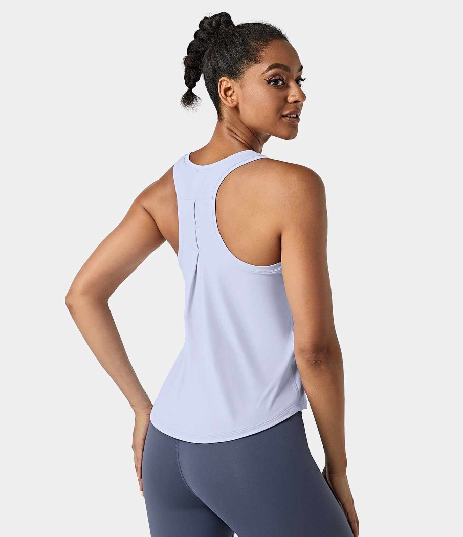 Kleidung HALARA Tanktops Und Camis | Solides Racerback-High-Low-Workout-Tanktop