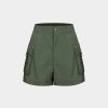 Shorts Und Biker HALARA | Lassige Cargo-Shorts Mit Hoher Taille, Knopf Und Reisverschluss, Pattentasche, 7,6 Cm